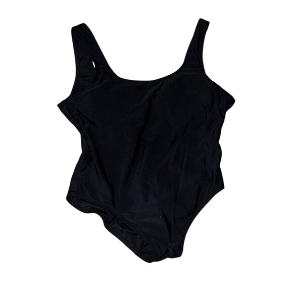 No Boundaries Womens Black Scoop Neck One-Piece Swimsuit Size XL - Picture 1 of 5